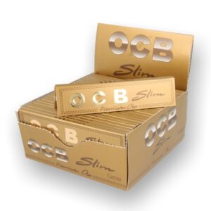 OCB SLIM (GOLD) KING SIZE ROLLING PAPERS, 32 PER PACK