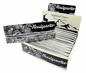 THE HEADQUARTER BY HIGHLAND EXTRA LONG PAPERS WITH STRIPING POLICE WOMEN PRINTED ON THE TIPS HANDCRAFTED IN SCOTLAND SKINS WITH TIPS HIGHLAND PAPERS & TIPS EXTRA LONG