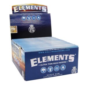 ELEMENTS (BLUE) RICE KING SIZE ROLLING PAPERS 32 PER PACK