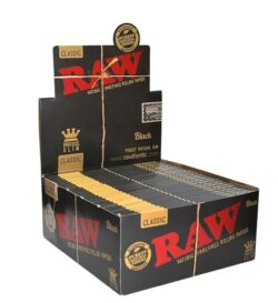 RAW BLACK KING SIZE ROLLING PAPERS 32 PER PACK