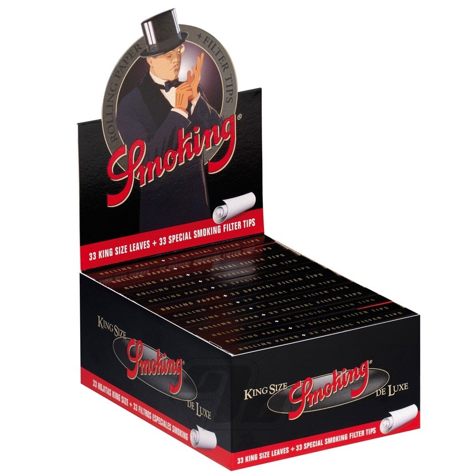Smoking Deluxe King Size Rolling Papers 33 Per Pack Mmmad 1567