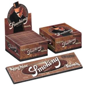 SMOKING BROWN KING SIZE ROLLING PAPERS 33 PER PACK