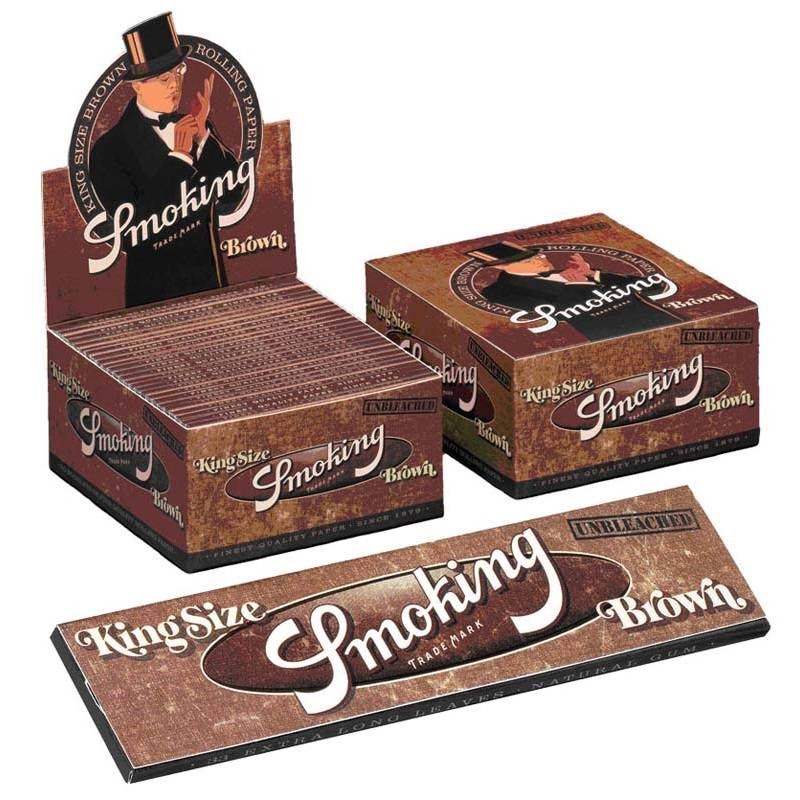 Smoking Brown King Size Rolling Papers 33 Per Pack Mmmad 6270