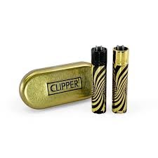 CLIPPER - METAL - BLACK WITH GOLD SWIRL