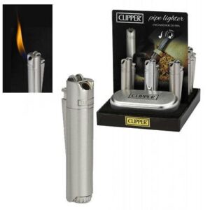 CLIPPER - METAL - SILVER PIPE BRUSHED