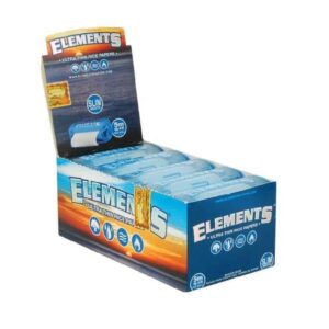ELEMENTS SINGLE WIDE ROLL RICE PAPERS WITH REUSABLE BOX
