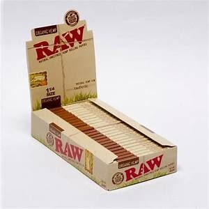 RAW 1 ¼ SIZE ORGANIC ROLLING PAPERS 50 PER PACK