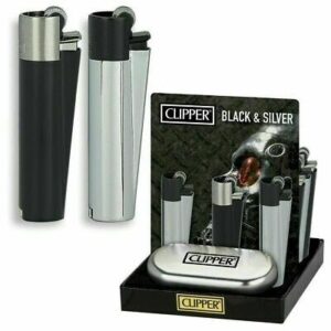 CLIPPER - METAL - SILVER WITH BLACK TOP
