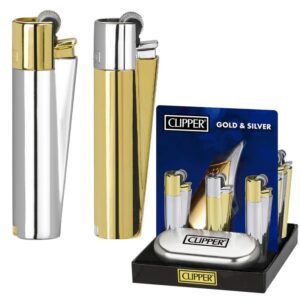 CLIPPER - METAL GOLD WITH SILVER TOP