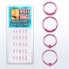 DNSP2 Pink plated 925 silver nose hoops, (0.6mm) with ball and without ball an outer diameter of 8mm and 10mm Pink with ball Pink with clasp