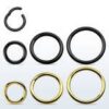 SEGHT16 PVD plated surgical steel hinged segment ring