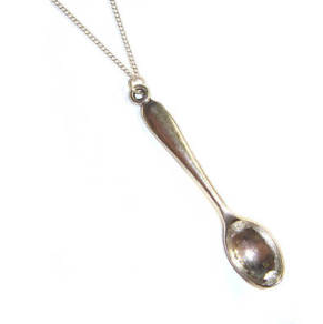 4 Pcs Spoon Necklace Set Mini Spoon Necklace Charms Coke Spoon Necklace Ket  Spoon Snuff Spoon